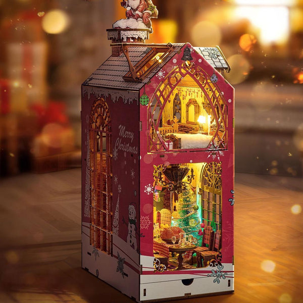 Merry Christmas DIY Wooden Book Nook Kit
