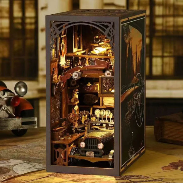 Vintage Classic Car Players DIY Book Nook Shelf Insert